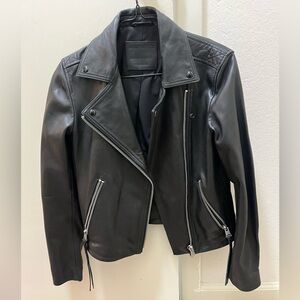 All Saints Leather Jacket Size 4